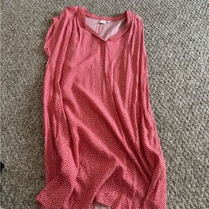 Red Polka Dot Sleeveless Dress